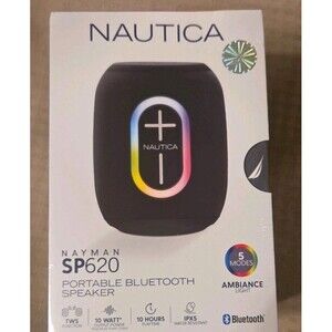 Nautica Nayman SP620 Portable Bluetooth Speaker Black IPX5 Water-Resistant 10W